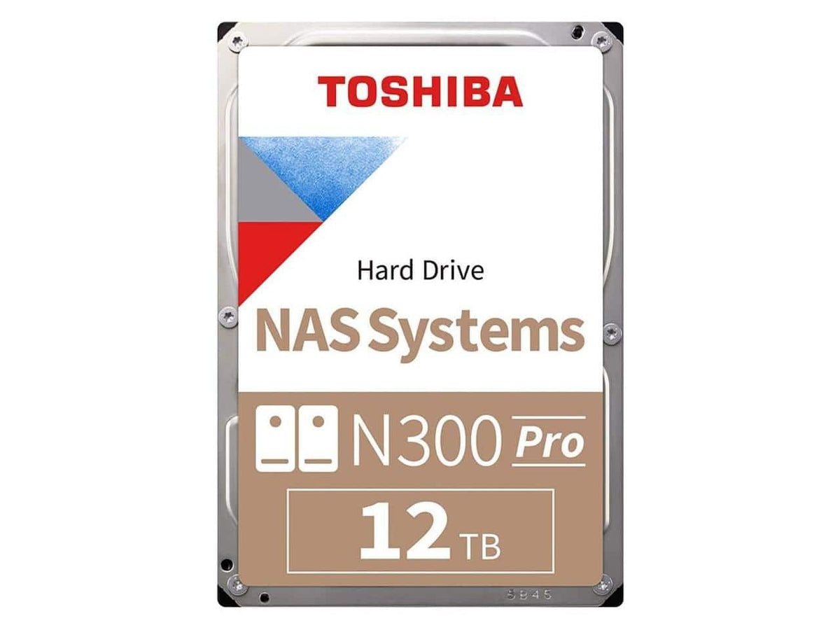 Toshiba - N300 Pro 12TB NAS 3.5-Inch Internal Hard Drive - CMR SATA 6 Gb/s 7200 RPM 512 MB Cache - HDWG51CUZSVB