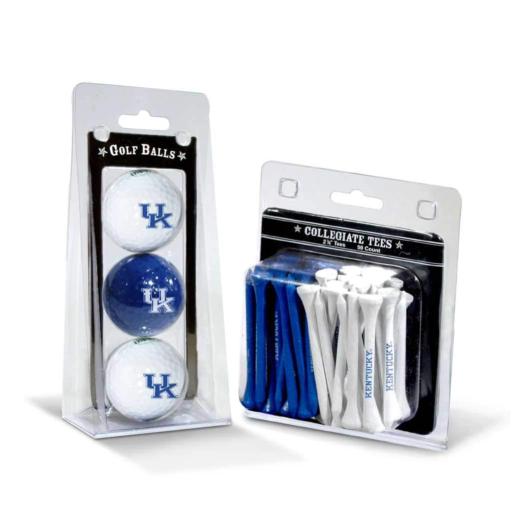 Team Golf - Kentucky Wildcats 3-Golf Ball & 50-Golf Tee Set - Multicolor