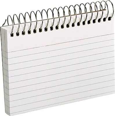 Oxford - Spiral 3" x 5" Index Cards, Lined 50/Pack - White
