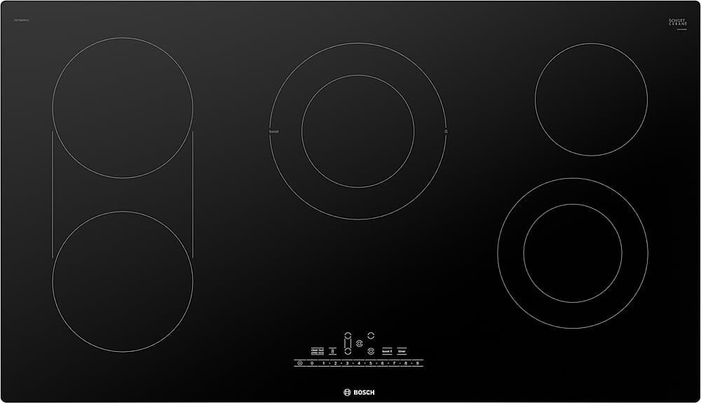 Bosch - 800 Series 36" Built-In Electric Cooktop with 5 elements - Black