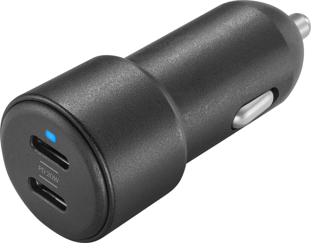 Front. Insignia™ - 40W Car Charger for Smartphones, Tablets and More - Black.