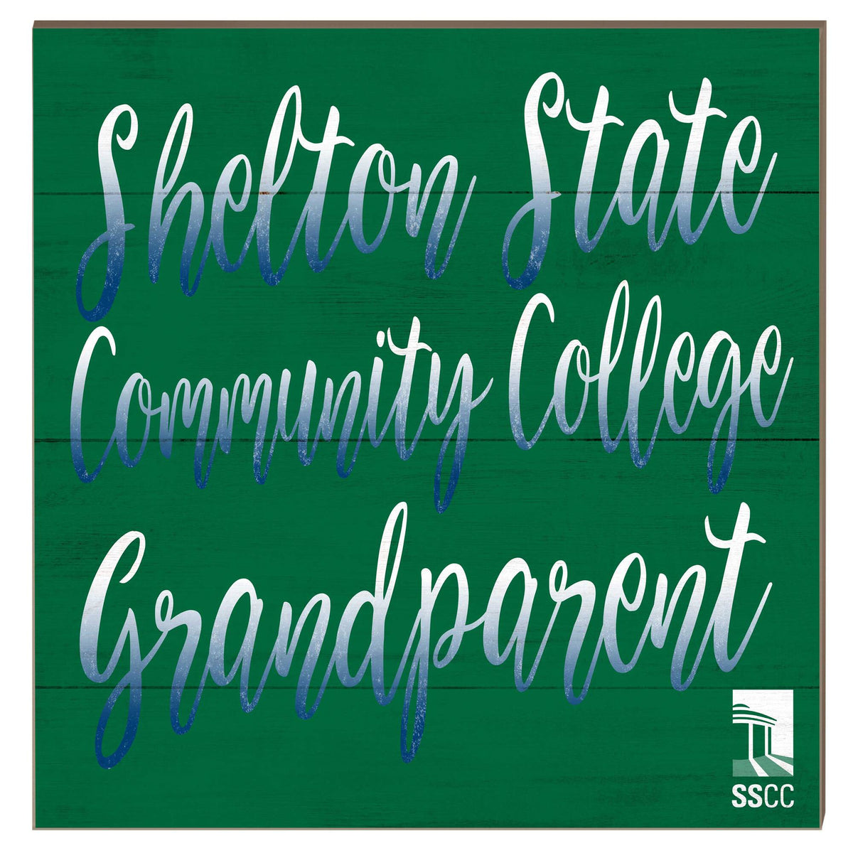 Jardine - Shelton State Buccaneers 10" x 10" Grandparent Plaque - Green