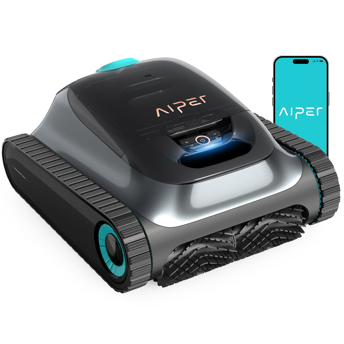 Aiper - Scuba S1 Robotic Pool Cleaner with MicroMesh Filtration for In-Ground Pools, Mobile App Control - Black
