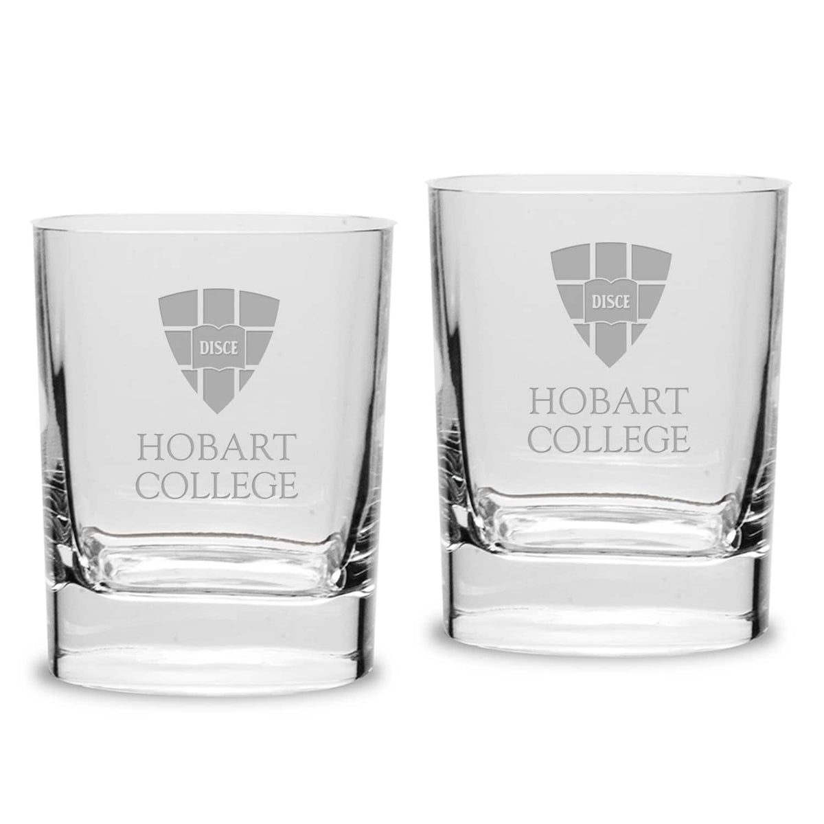 Jardine - Hobart & William Smith Colleges 2-Piece 11.75oz. Luigi Bormioli Square Double Old Fashion Glass Set - Multicolor