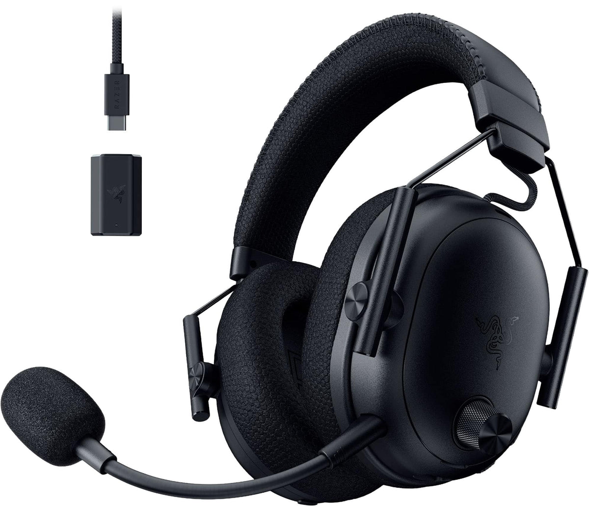 Razer - BlackShark V3 Pro ANC Wireless Over-the-Ear Gaming Headset for PC, Mac, Playstation, Nintendo Switch, Smartphone - Black