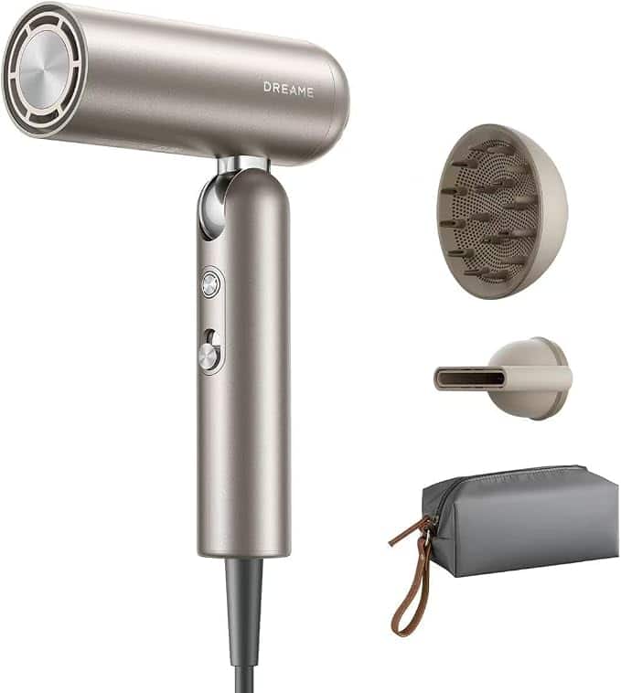 Dreame - High-Speed Hair Dryer with 110,000 RPM Motor, 300M Negative Ions, Smart NTC Heat Control & Low Noise 2026 - Titanium Gold