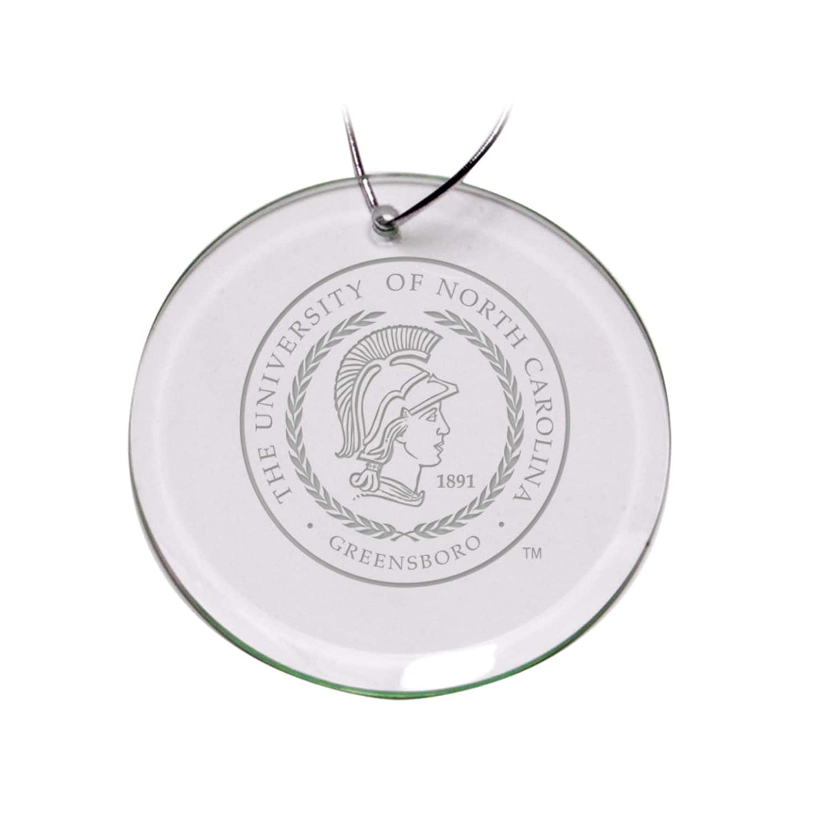Jardine - UNCG Spartans 3'' Glass Round Ornament - Multicolor