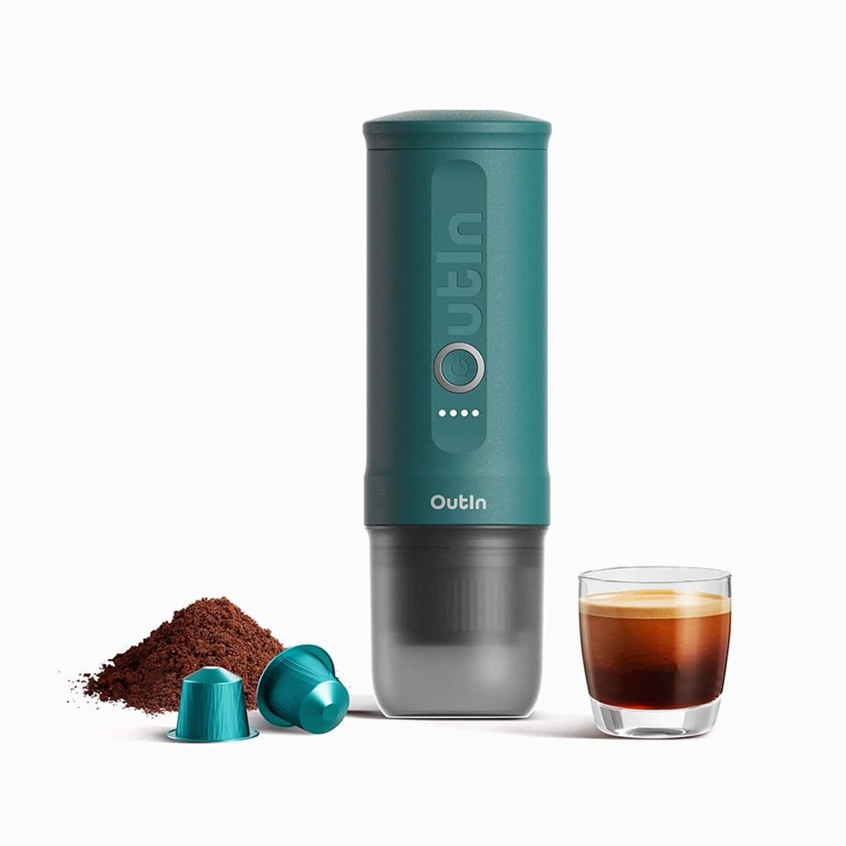 Nano Portable Electric Espresso Machine Single Serve Coffee Maker - Outin Teal