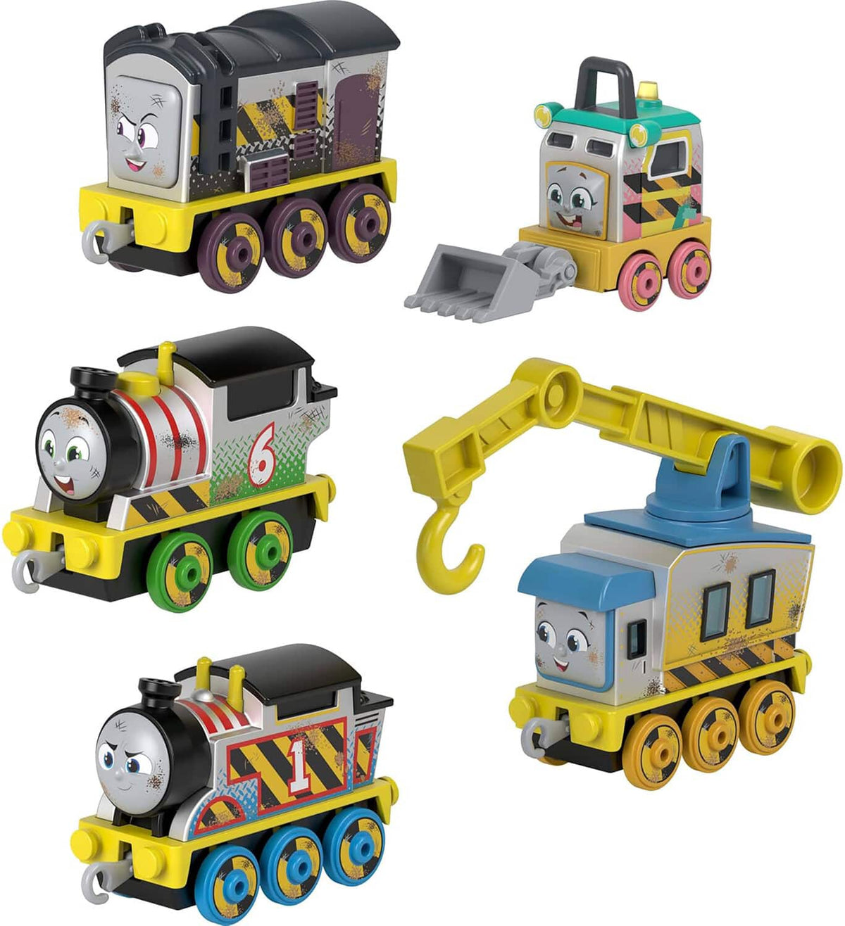 Fisher Price - Thomas & Friends Construction Crew 5-Piece Diecast Metal Toy Train & Vehicle Set - COLLECTIBLES - Multicolor