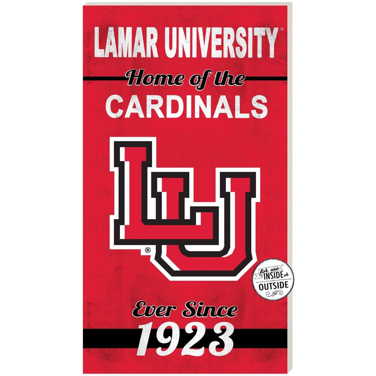 Jardine - Lamar Cardinals 11'' x 20'' Indoor/Outdoor Home Of The Sign - Red