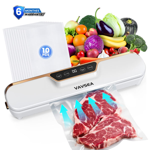 VAVSEA - Sealer with 4 Modes and 10-Piece Bag Starter Kit - White