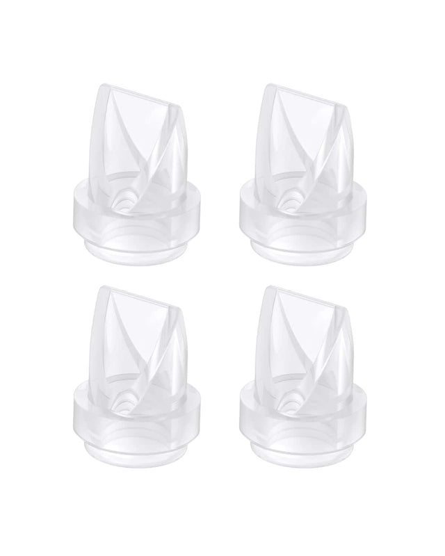 Front. eufy - Original Duckbill Valves (4-Pack) for Wearable Breast Pump E10/E20/S1/S1 Pro - Brown.