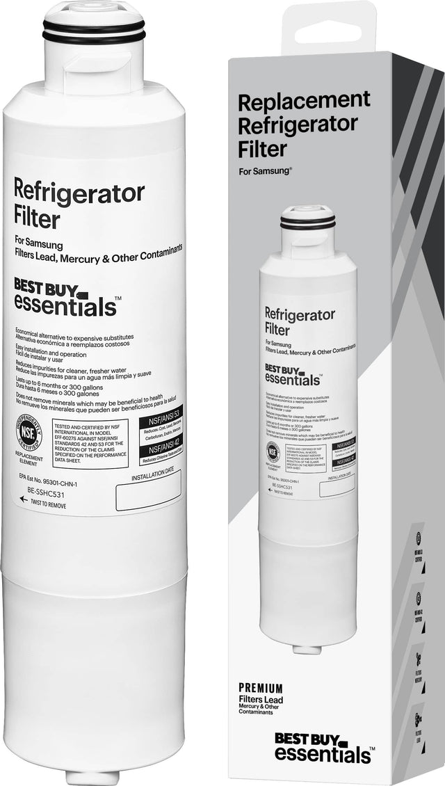 Front. Best Buy essentials™ - NSF 42/53 Water Filter Replacement for Select Samsung Refrigerators - White.