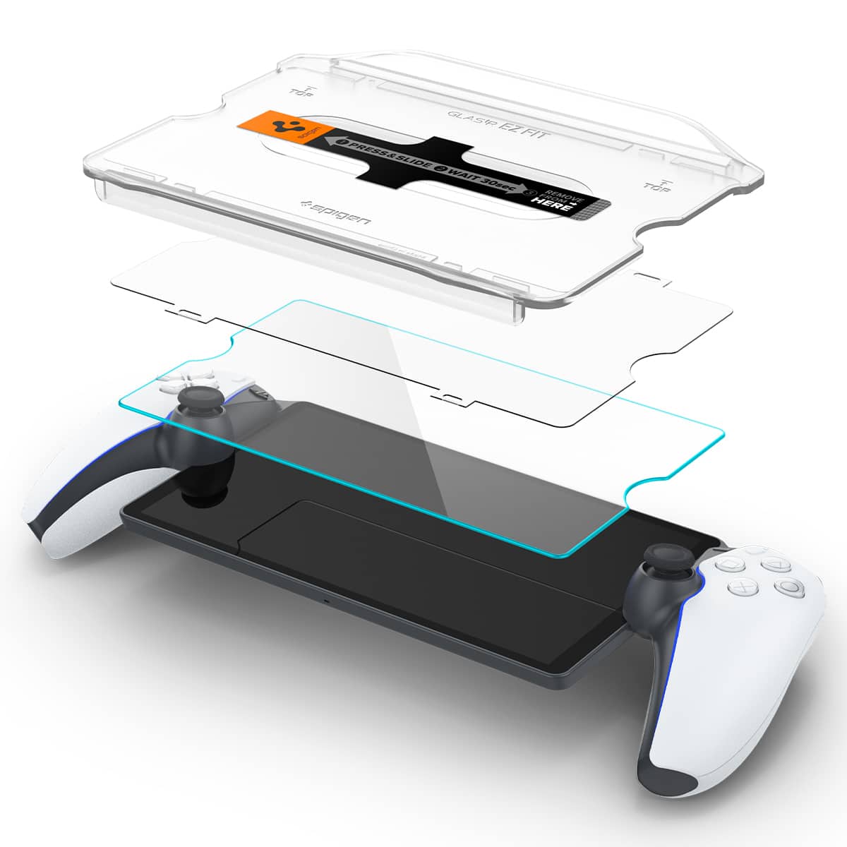 Spigen - Tempered Glass Screen Protector [GlasTR EZ FIT] for PlayStation Portal Remote Player - 1 Pack