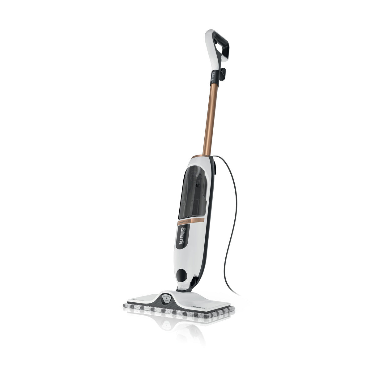 Shark - SteamSpot Steam Mop with Steam Blaster - White & Poly Copper