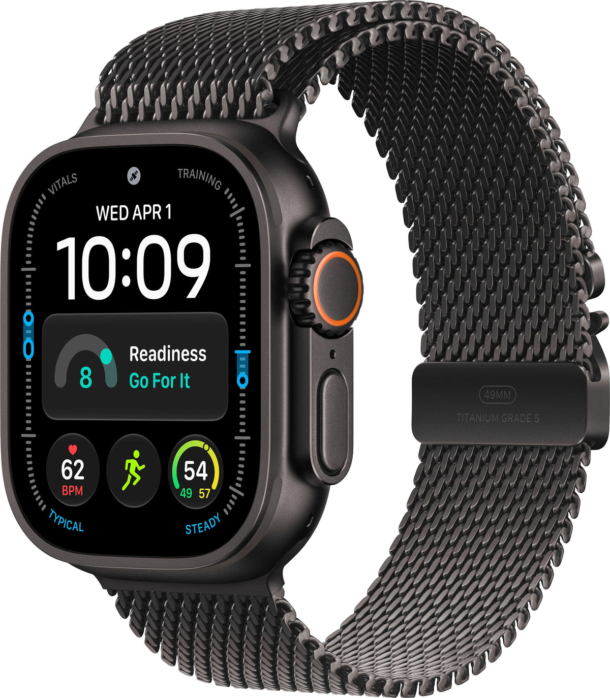 Apple Watch Ultra 4 (GPS + Cellular) 49mm Titanium Case with Black Titanium Milanese Loop - S - Black - (2026)