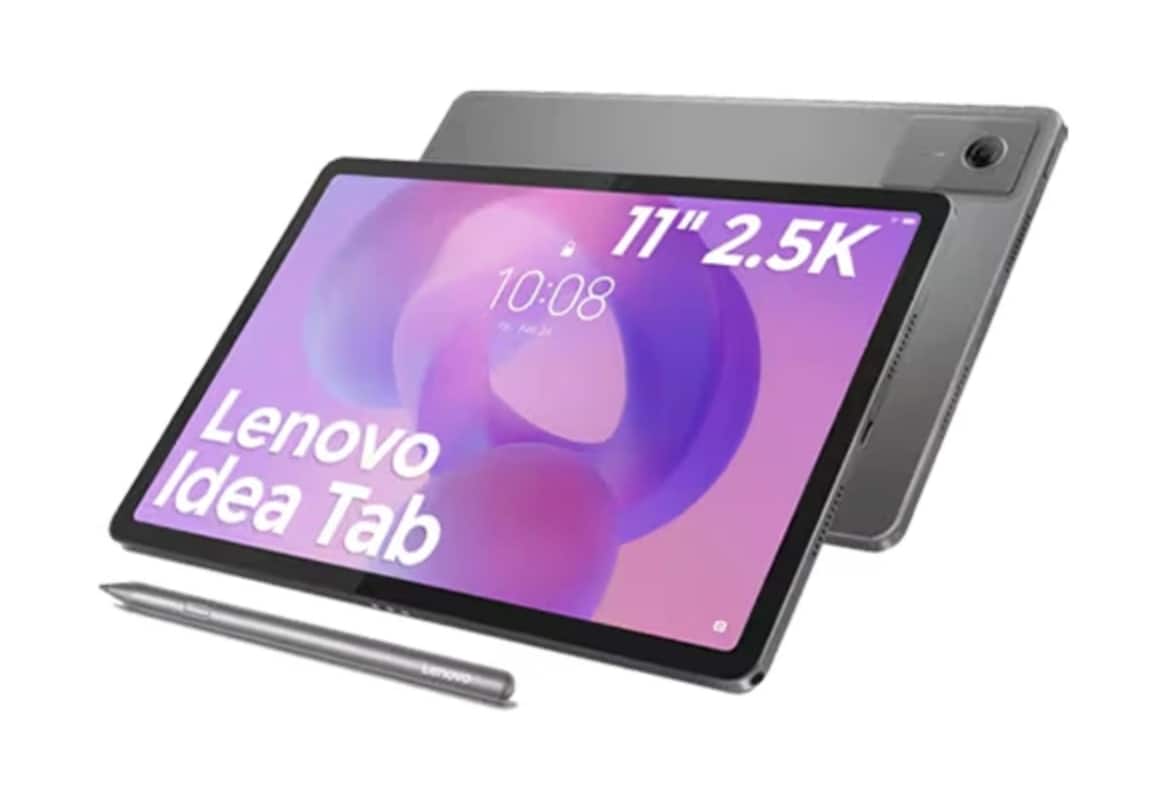 Lenovo - Idea Tab 11" Tablet with Pen - MediaTek Dimensity 6300, 8GB RAM, 128 GB Storage, 2.5K, 90 Hz, Android 15 (ZAFR0928US) - Luna Grey