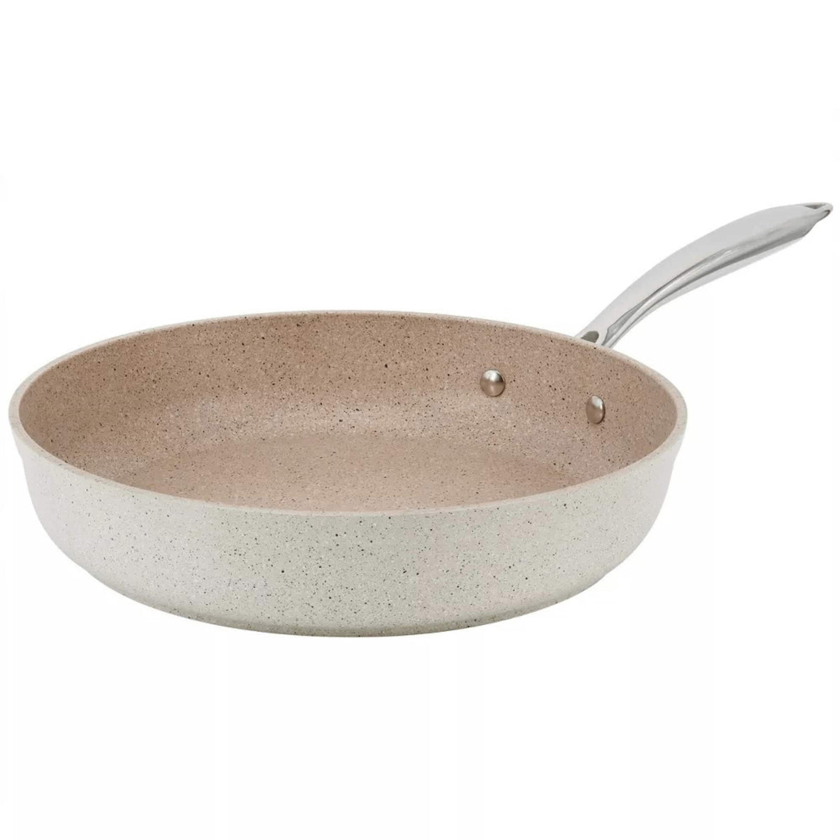 Korkmaz - 10-Inch Non-Stick Aluminum Fry Pan and Tava - Rose Beige
