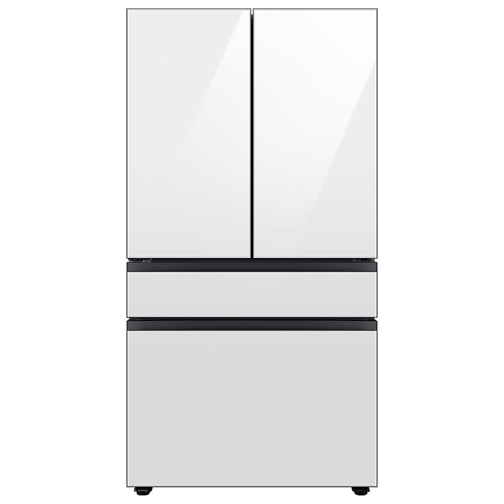 Samsung - 36 in. Wide BESPOKE 29 cu. ft. 4-Door French Door Smart Refrigerator with AutoFill Water Pitcher - White Glass