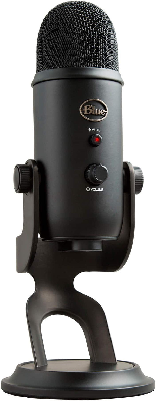 Blue Microphones - Blue Yeti Professional Multi-Pattern USB Condenser Microphone - Blackout