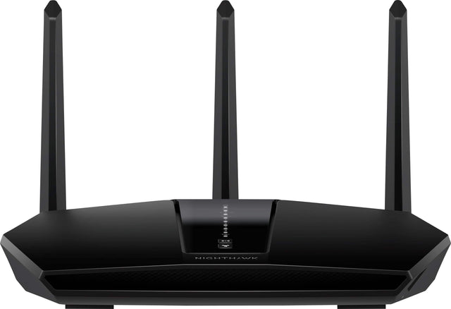 Front. NETGEAR - Nighthawk AX2400 Dual-Band Wi-Fi Router - Black.
