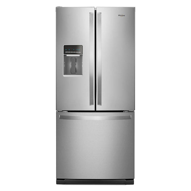 Front. Whirlpool - 19.7 Cu. Ft. French Door Refrigerator - Fingerprint Resistant Stainless Steel.