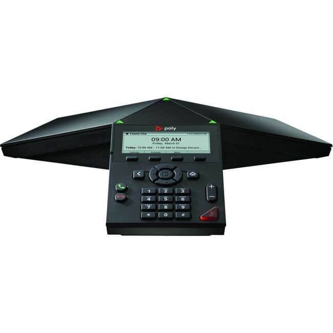 HP - Poly Trio 8300 IP Conference Station - Corded - Wi-Fi, Bluetooth - 3 x Total Line - VoIP - 1 x Network (RJ-45) - PoE - Black