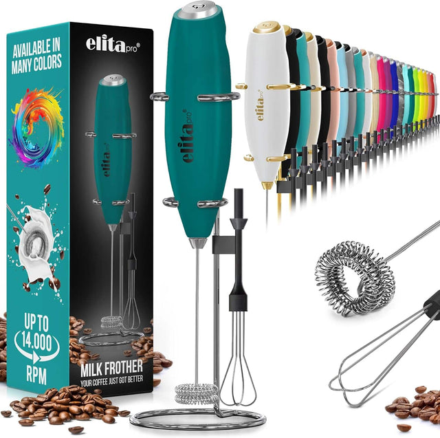 AVAILABLE IN MANY COLORS

elita pro

UP TO 14,000 RPM

MILK FROTHER

YOUR COFFEE JUST GOT BETTER