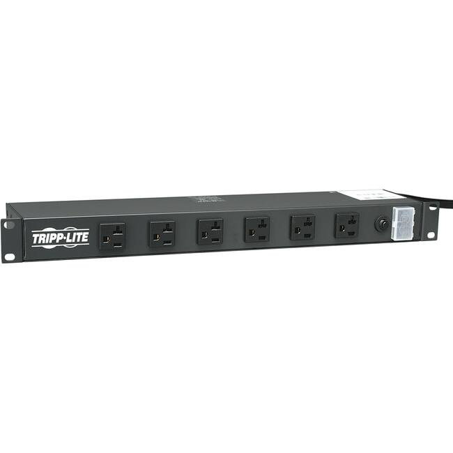 Tripp Lite - by Eaton Power Strip Rackmount Metal 120V 5-20R 12 Outlet 15' Cord 1URM - NEMA 5-20P - 12 NEMA 5-20R - Black