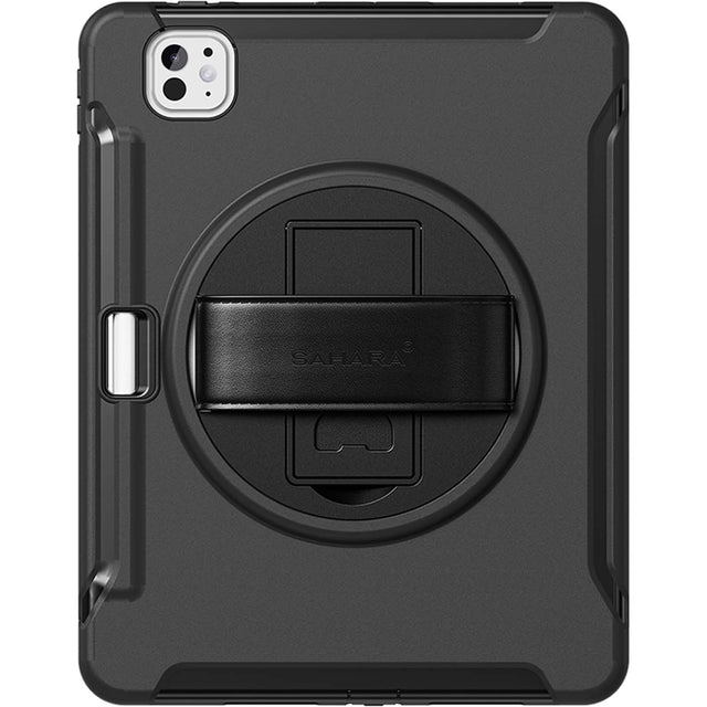 Front. SaharaCase - Raider Series Heavy-Duty Case with Hand Strap for Apple iPad Pro (M4 2024/M5 2025) 13" - Scorpion Black.