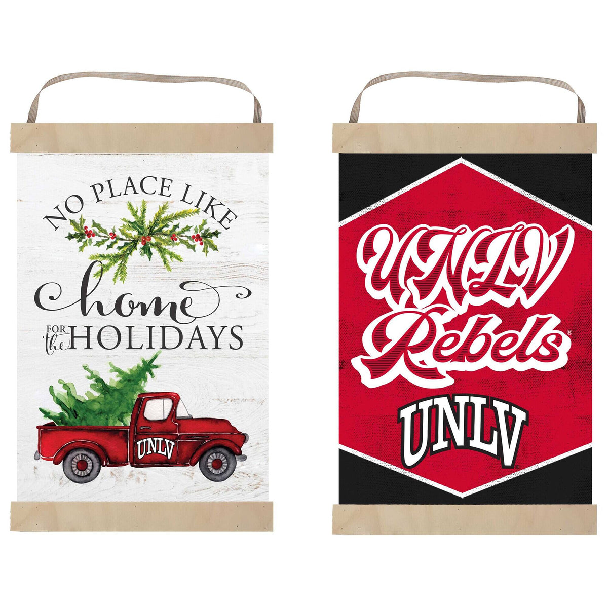 Jardine - UNLV Rebels 12" x 20" Reversible Banner Sign - White