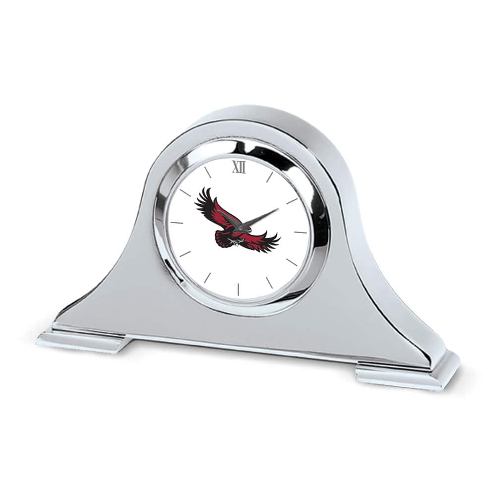Jardine - Saint Joseph's Hawks Primary Team Logo Napoleon Desk Clock - Silver