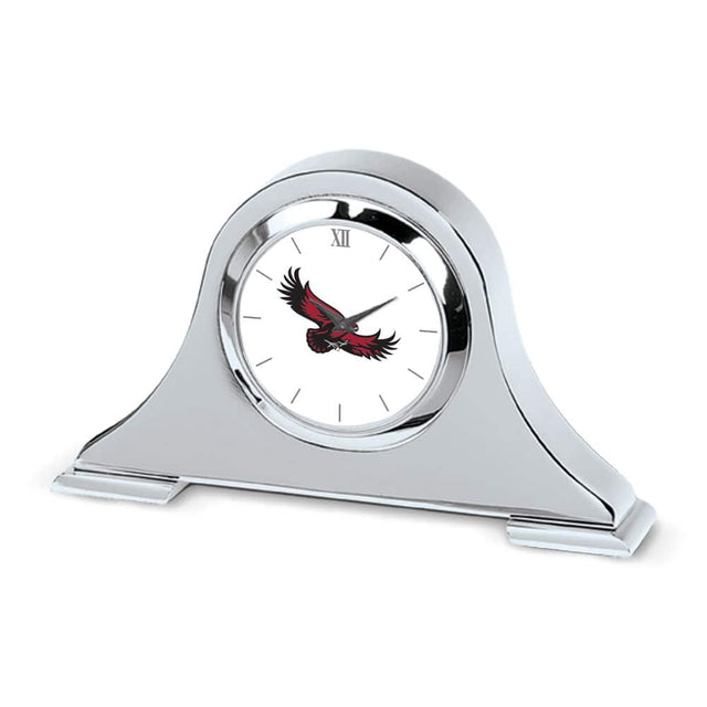 Front. Jardine - Saint Joseph's Hawks Primary Team Logo Napoleon Desk Clock - Silver.