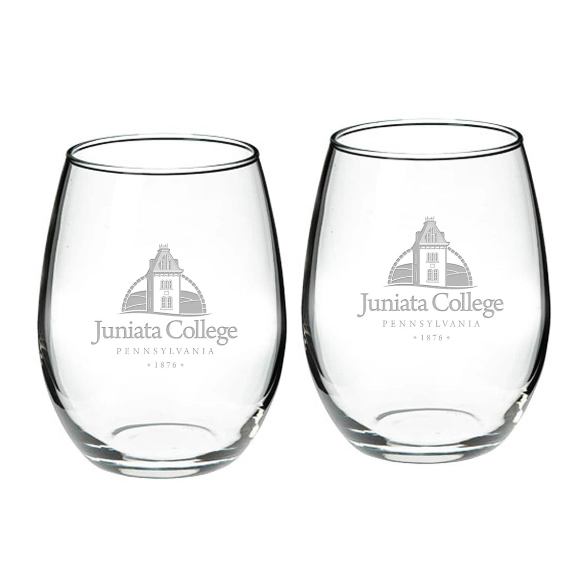 Jardine - Juniata Eagles 21oz. 2-Piece Stemless Wine Glass Set - Multicolor
