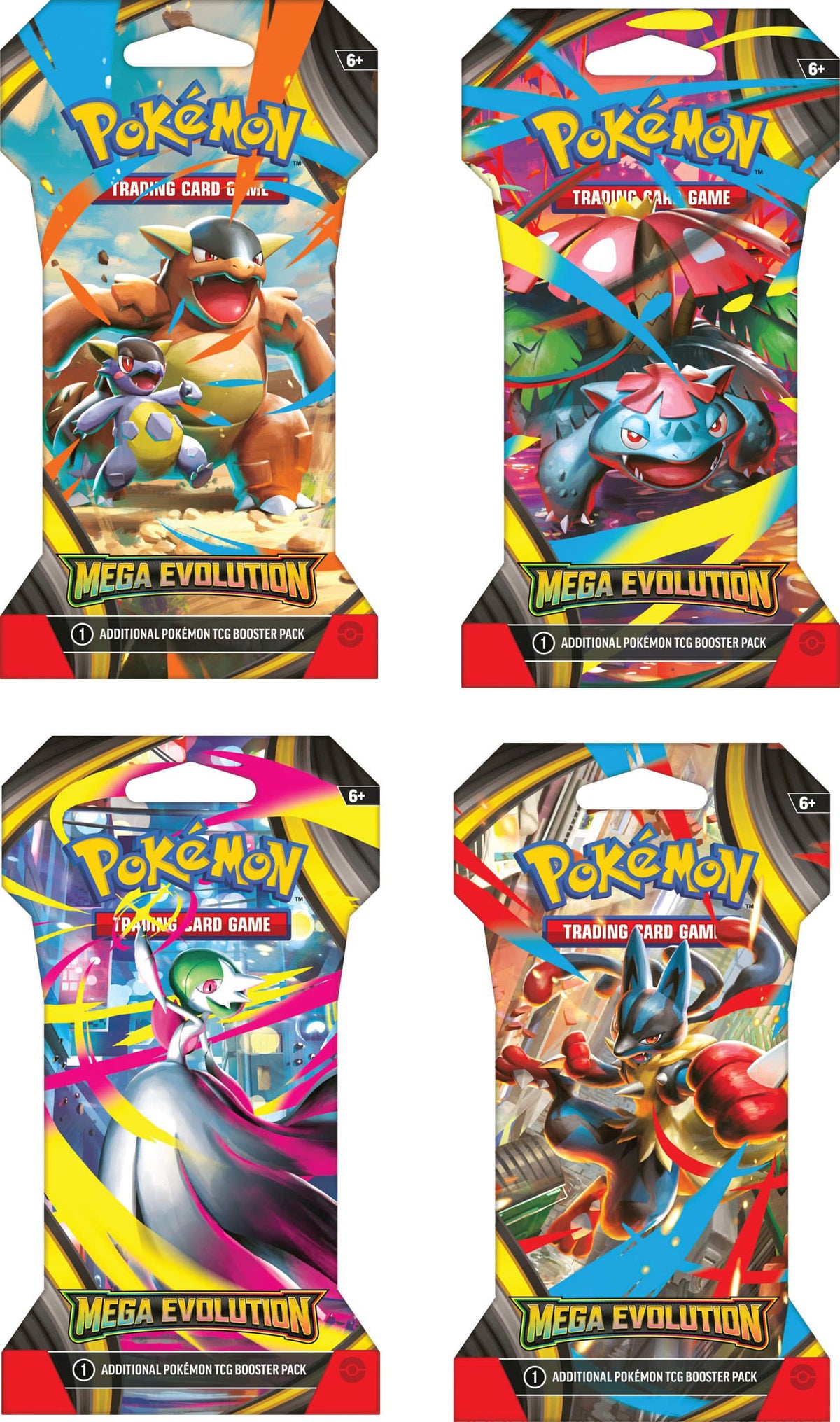 Pokémon - Trading Card Game: Mega Evolution Sleeved Booster (1 Sleeved Booster per Order) - Styles May Vary