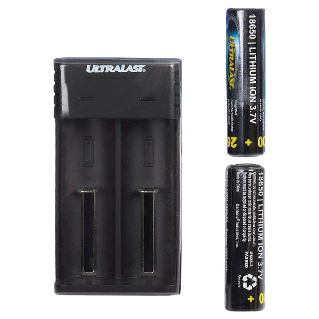 ULTRALAST  
ULTRALAST  
Integrated I e/discharge  
26 18650  
LITHIUM  
3.7V  
Made in China  
Do not incinerate, dispose of in fire, must release toxic material.  
UN38.3 PASSED  
Recycle  

18650  
ULTRALAST  
LITHIUM ION 3.7V  
Battery must be disposed of properly.  
Do not dispose of in fire, must release toxic material.  
UN38.3 PASSED  
Recycle  

18650  
ULTRALAST  
LITHIUM ION 3.7V  
Battery must be disposed of properly.  
Do not dispose of in fire, must release toxic material.  
UN38.3 PASSED  
Rec