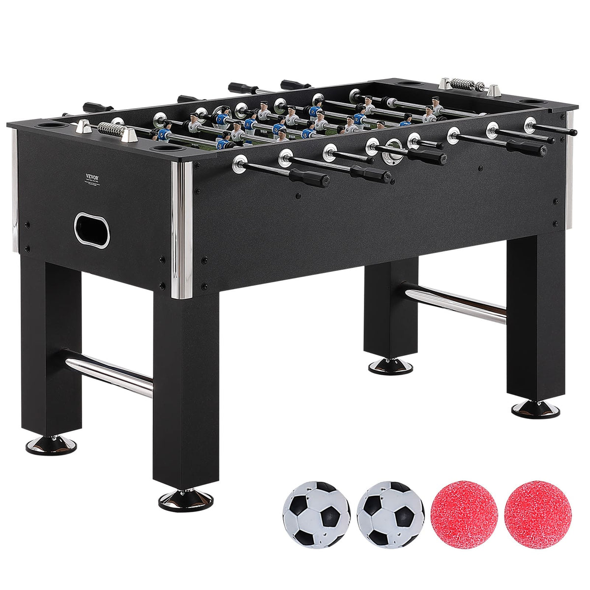 VEVOR - Foosball Table, 55 inch Standard Size Foosball Table, Indoor Full Size Foosball Table for Home, Family, and Game Room - Black
