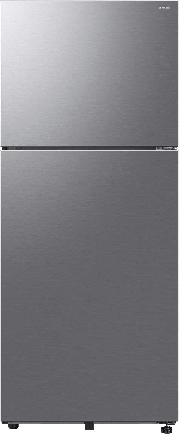 Samsung - 28 in. Wide 18 cu. ft. Garage Ready Top Freezer Refrigerator with All-Around Cooling - Stainless Steel