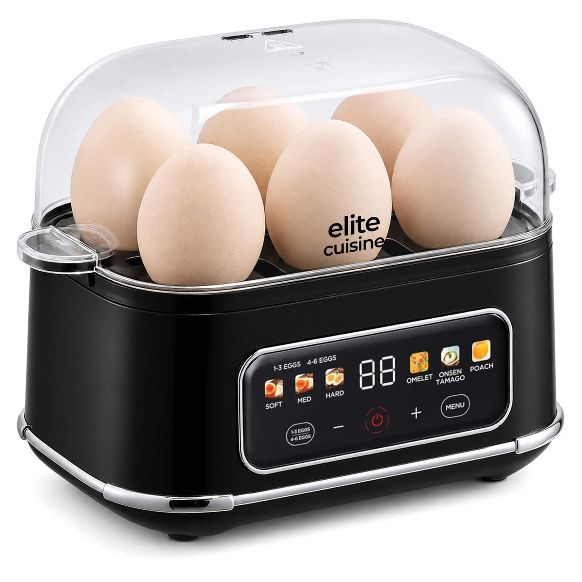 Elite Cuisine - EGCL1062 Egglogic Digital Onsen Tamago Egg Cooker - Black