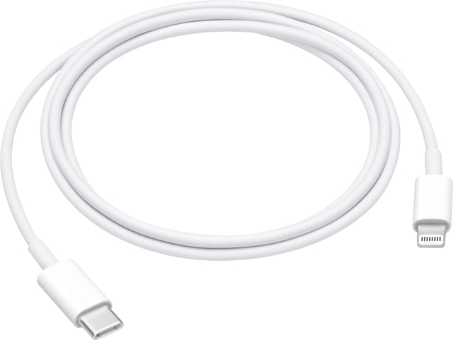 Front. Apple - 3.3' USB Type C-to-Lightning Charging Cable - White.