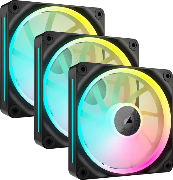 CORSAIR - iCUE LINK LX120 RGB 120mm PWM Case Fans Starter Kit (3-pack) - Black