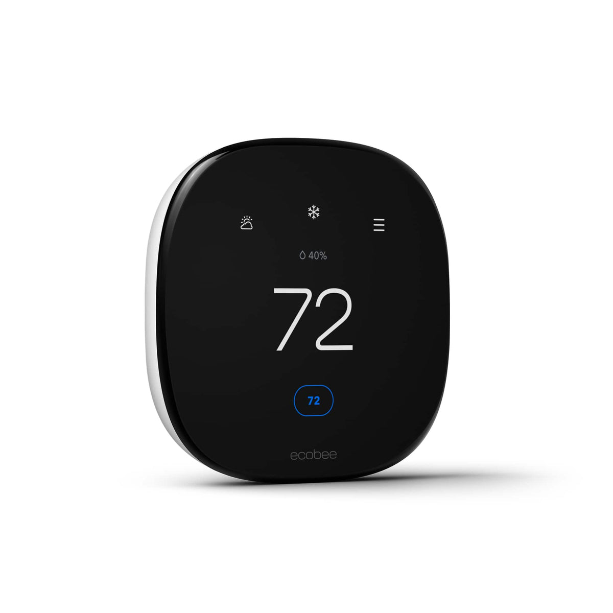 ecobee - Enhanced Smart Programmable Touch-Screen Wi-Fi Thermostat with Alexa, Apple HomeKit and Google Assistant - Black