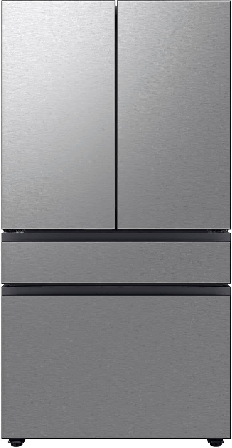 Samsung - 36 in. Wide Bespoke 29 cu. ft. 4-Door French Door Refrigerator with Inner Beverage Center - Stainless Steel