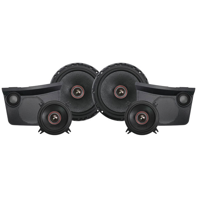 Front. MB Quart - MB Quart Front Dash 3-Way Component Speakers Upgrade Kit for 21-24 Ford Bronco - Black.