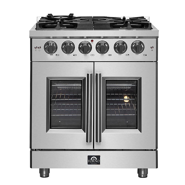 Front. Forno Appliances - Massimo 4.32 cu. ft. Freestanding Gas Range with French Doors.