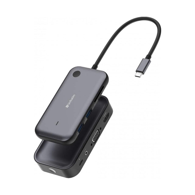 Front. Verbatim - Verbatim WDA-01 Share My Screen FHD USB-C Wireless Display Adapter with Hub - Gray.