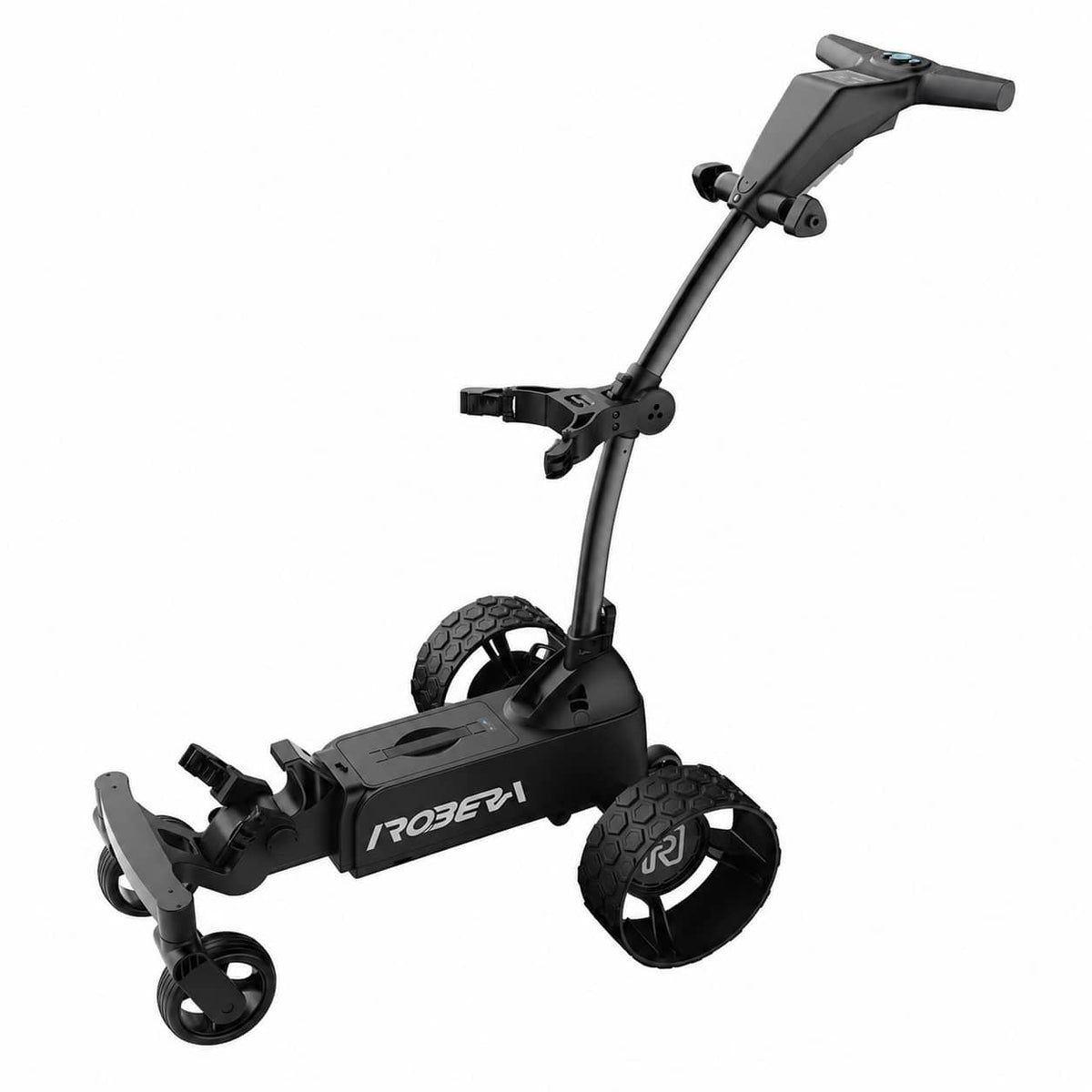 Robera - AI Electric Golf Push Cart w/ Auto Follow, Dual Brushless Motors, 45-Hole Battery, Anti-Tipping, Foldable Design - Black