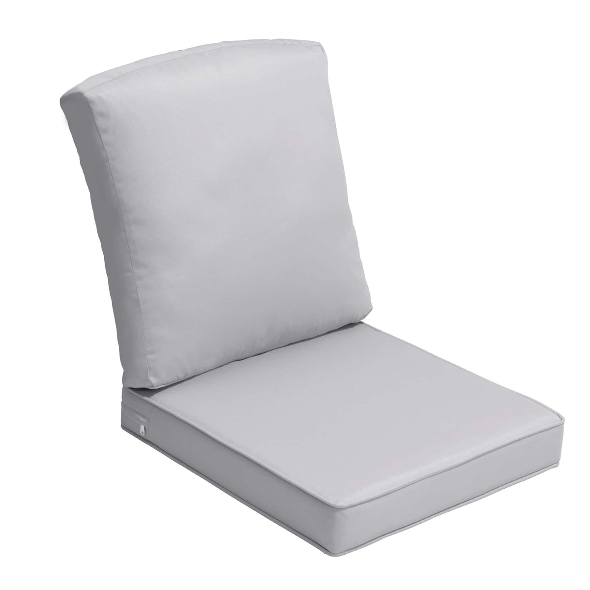 Crestlive Products - 24x24 Inch Water-Repellent Deep Seat Outdoor Cushions, Fade-Resistant Replacement for Patio Furniture - Light Gray