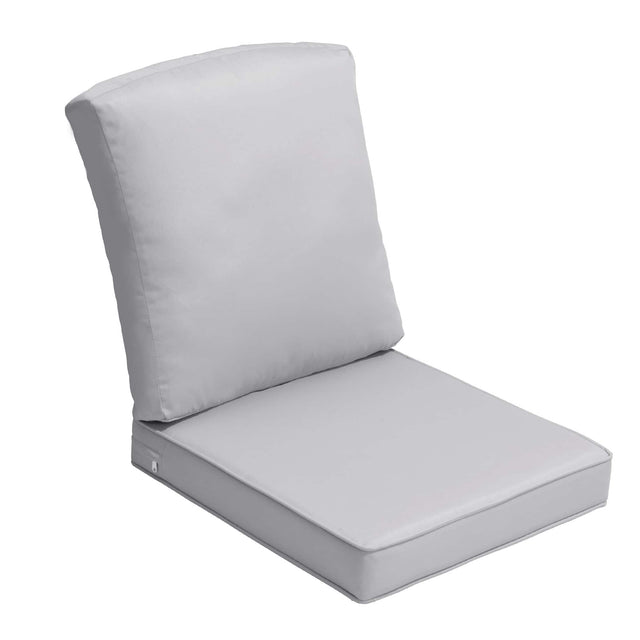 Front. Crestlive Products - Crestlive Products 24x24 Inch Water-Repellent Deep Seat Outdoor Cushions, Fade-Resistant Replacement for Patio Furniture - Light gray.
