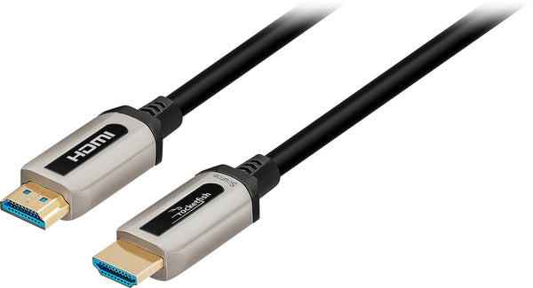 Rocketfish™ - 50' 4K UltraHD In-Wall Rated Fiber Optic HDMI Cable with HDR Support - Black